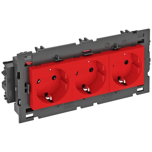 Thumbnail - OBO Bettermann 6120458 Geräteeinsatz Steckdose (B x H x T) 176 x 76 x 42 mm 1 St. Rot