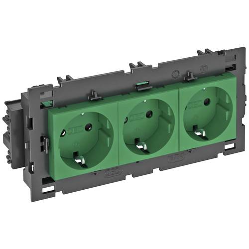OBO Bettermann 6120456 Geräteeinsatz Steckdose (B x H x T) 176 x 76 x 42 mm 1 St. Grün