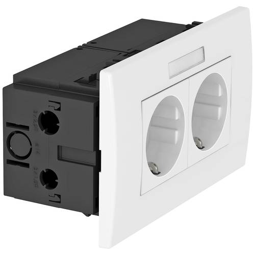OBO Bettermann 6119427 Geräteeinsatz Steckdose (B x H x T) 140 x 84 x 60 mm 1 St. Weiß