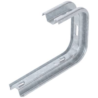 Metallwinkelhalterung aus gebogenem Stahl mit verzinkter Oberfläche, geeignet für Befestigungs- und Montageanwendungen.