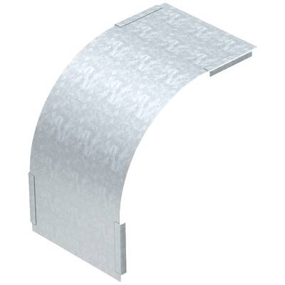 Gebogenes Metallblech in Silberoptik.