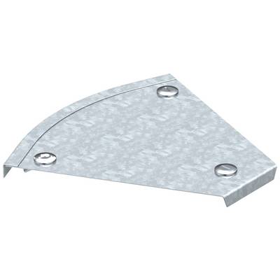 Ein dreieckiges Metallblech mit leicht erhabenen Kanten und drei glänzenden Nieten an den Ecken.