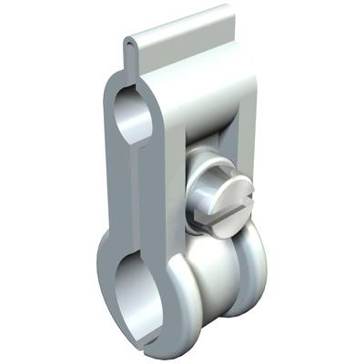 Metallklammer mit Schraube, zur Befestigung oder Verbindung von zylindrischen Objekten, zeigt industrielle Anwendungselemente.