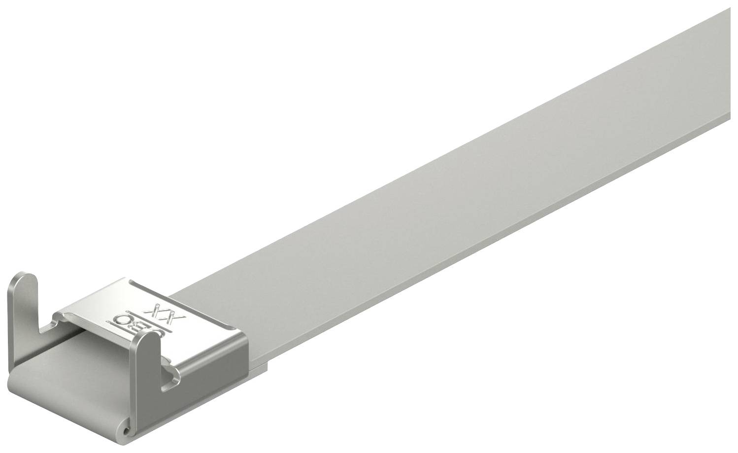 Metallkabelbinder mit Schlossmechanismus, geeignet für anspruchsvolle Anwendungen in Industrieumgebungen, bietet hohe Zugfestigkeit.