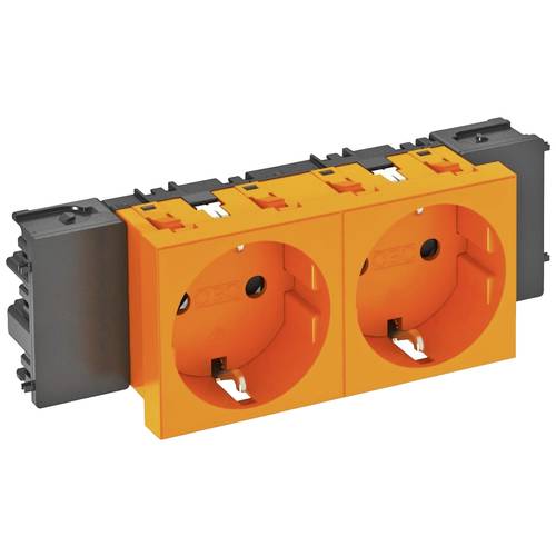 OBO Bettermann 6120364 Geräteeinsatz Steckdose (B x H x T) 131 x 90 x 42 mm 1 St. Orange