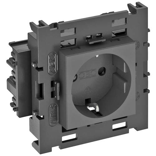 OBO Bettermann 6120420 Geräteeinsatz Steckdose (B x H x T) 86 x 76 x 42 mm 1 St. Grau