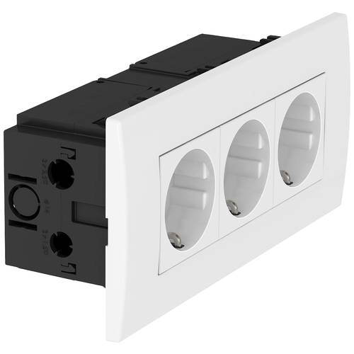 OBO Bettermann 6119414 Geräteeinsatz Steckdose (B x H x T) 185 x 84 x 60 mm 1 St. Weiß