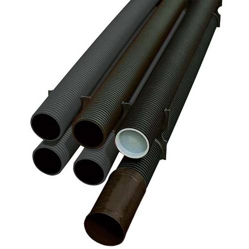 Fränkische Rohrwerke 19040075 Stangenrohr 6 m Schwarz 5 St.