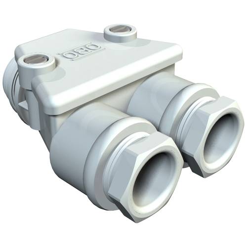 OBO Bettermann 2024136 Zwillingsverschraubung Kunststoff Lichtgrau 5 St.