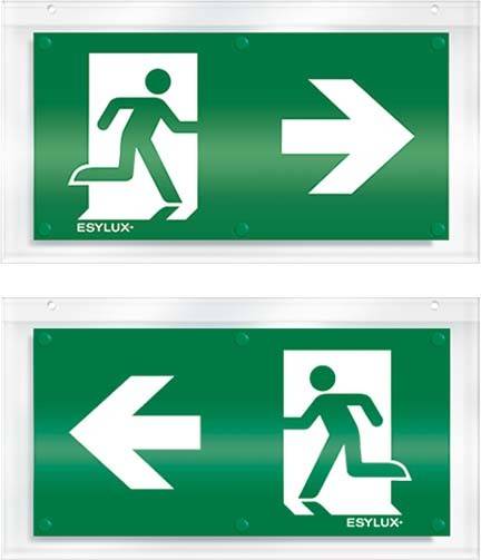 ESYLUX EN10030444 Piktogramm EEK A (A - G) Notausgang rechts, Notausgang links