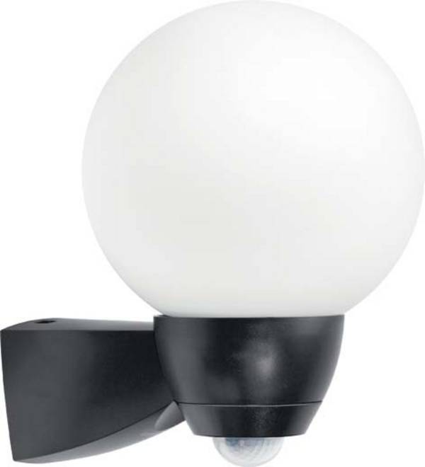 ESYLUX AL P Garda 130 sw EL10026126 Wandleuchte mit Bewegungsmelder E27   Glühlampe Schwarz