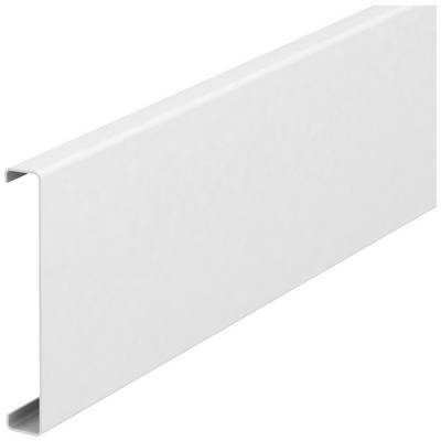 Ein weißes Metallprofil in U-Form, verwendbar als Bauteil in Konstruktionen, dargestellt auf weißem Hintergrund.