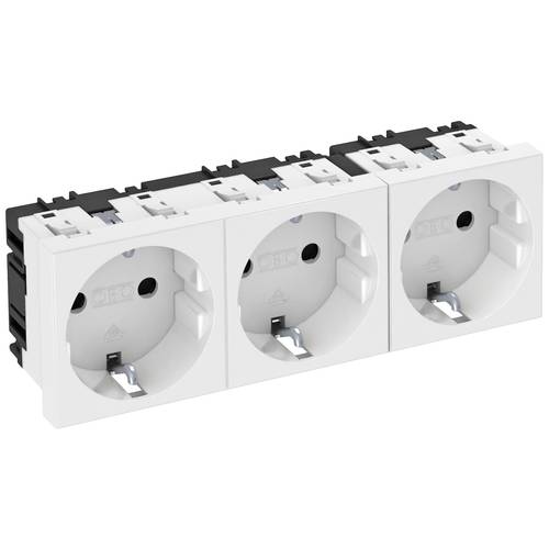 OBO Bettermann 6120042 Geräteeinsatz Steckdose (B x H x T) 135 x 45 x 42 mm 1 St. Weiß