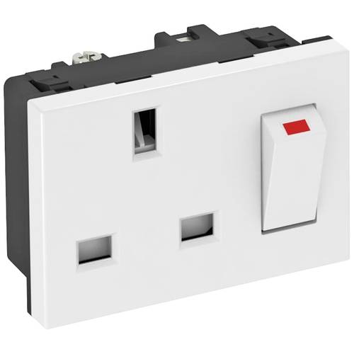 OBO Bettermann 6120724 Geräteeinsatz Steckdose (B x H x T) 67.5 x 45 x 41.5 mm 1 St. Weiß