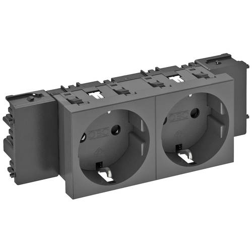 OBO Bettermann 6120370 Geräteeinsatz Steckdose (B x H x T) 131 x 90 x 42 mm 1 St. Grau