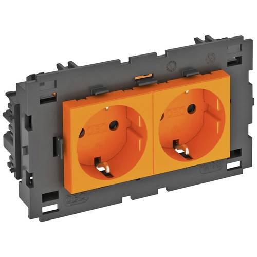 OBO Bettermann 6120434 Geräteeinsatz Steckdose (B x H x T) 131 x 76 x 42 mm 1 St. Orange