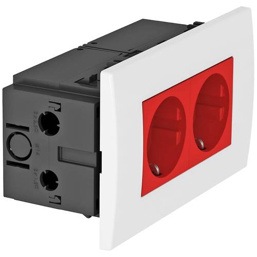 OBO Bettermann 6119409 Geräteeinsatz Steckdose (B x H x T) 140 x 84 x 60 mm 1 St. Rot