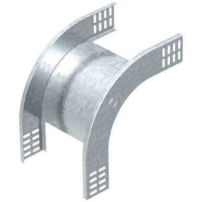 Metallisches Kabelträger-Bogenstück mit seitlichen Lüftungsschlitzen und oben abgerundetem Mittelteil.