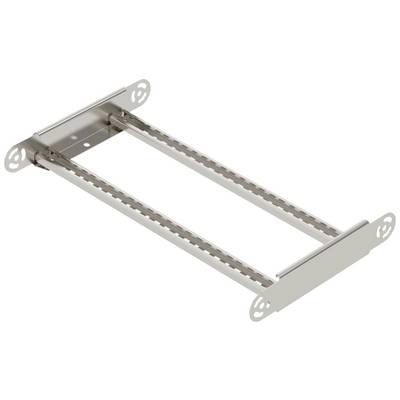 Eine Metallhalterung für Schubladen, bestehend aus zwei parallelen Schienen und Befestigungsschrauben an den Enden.