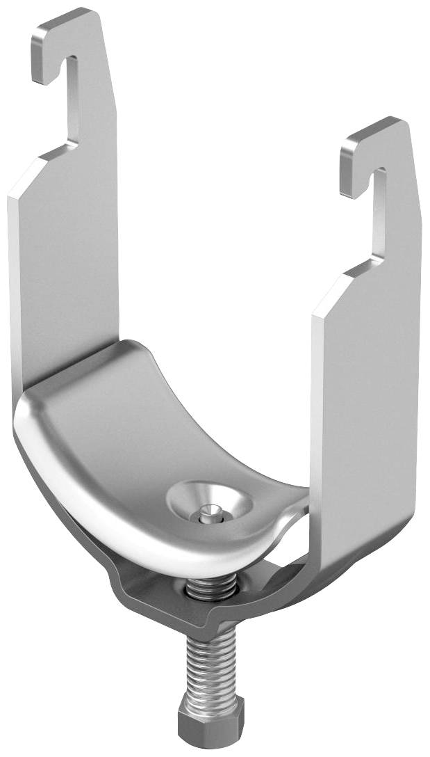 Metallwinkelhalterung mit Schraube und Gewinde, geeignet zum Befestigen von Materialien an einer Ebene.