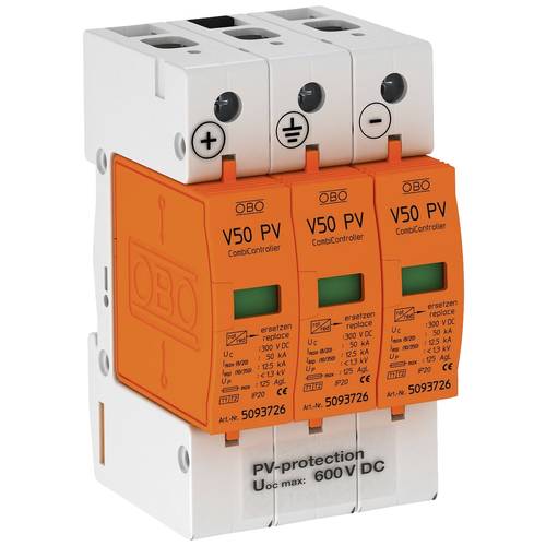 OBO Bettermann 5093623 V50-B+C 3-PH600 Combicontroller 12.5 kA 1 St.