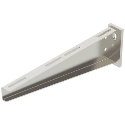 Metallwinkel mit Schlitzen und Löchern, für Wandmontage. Nützlich für Regale oder schwere Lasten.