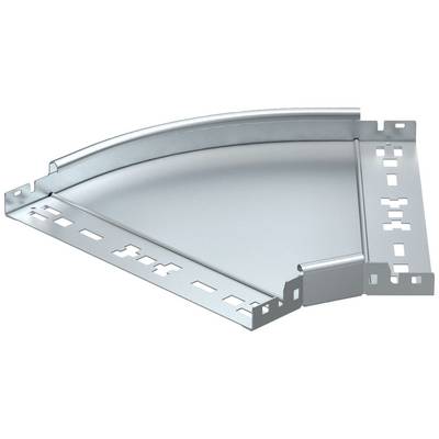 Ein gebogener, metallischer Kabelkanal, der zur Führung von Kabeln in einem 90-Grad-Winkel verwendet wird.