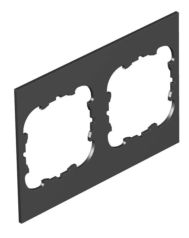 OBO Bettermann T4B P3S 9011 Abdeckplatte