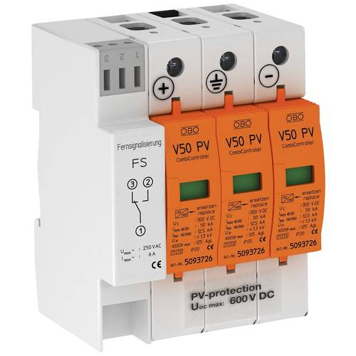OBO Bettermann 5093625 V50-B+C 3PHFS600 Combicontroller 12.5 kA 1 St.