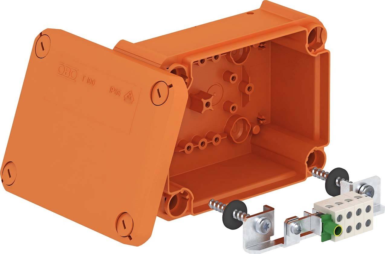 Anschluss- Und Abzweigdose Unterputz 150x150x50 Mm - 12 Eingänge Für Rohr 32 Mm Mit Metallkrallendeckel