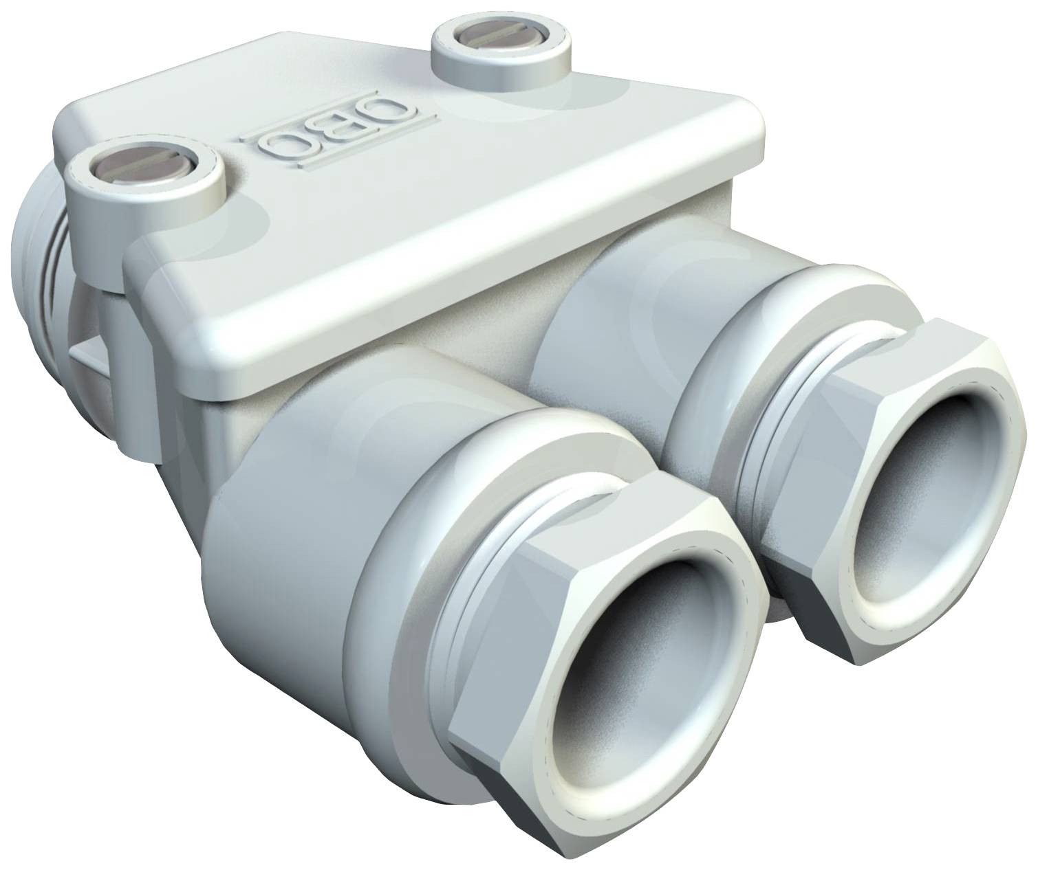 Dvojité šroubení OBO Bettermann 113 M20 LGR 2024063 plast, polystyren, světle šedá, 1 ks