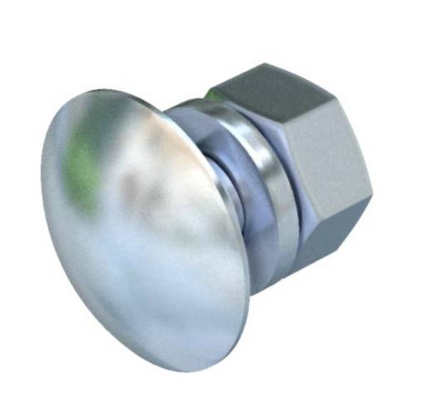 OBO Bettermann FRS 8X16 F 8.8 6406963 Flachrundschraube 8 mm 16 mm     Stahl feuerverzinkt 50 St.