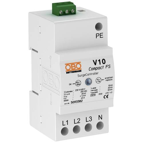 OBO Bettermann 5093382 V10 COMPACT-FS Überspannungsschutzgerät 10 kA 1 St.