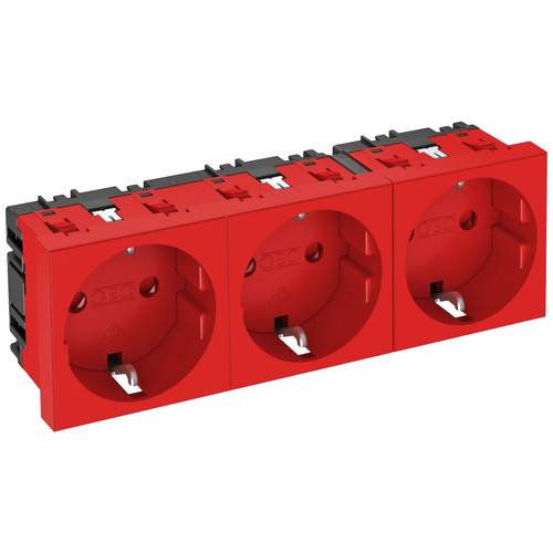OBO Bettermann 6120048 Geräteeinsatz Steckdose (B x H x T) 135 x 45 x 42 mm 1 St. Rot