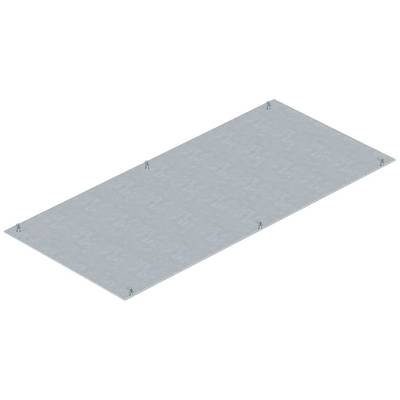 Rechteckige graue Betonplatte in der Draufsicht mit kleinen grünen Figuren an den Ecken.