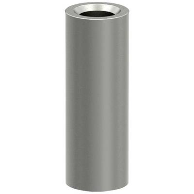 Metallzylinder, grau, vertikal ausgerichtet, gleichmäßig zylindrisch, oben offen.