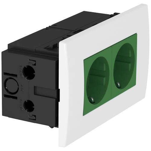 OBO Bettermann 6119408 Geräteeinsatz Steckdose (B x H x T) 140 x 84 x 60 mm 1 St. Grün