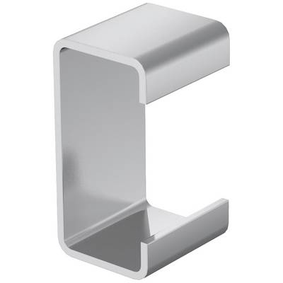 Metallhaken mit schlichtem, modernem Design, in Silber gehalten.