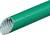 Grüner, gerippter Kunststoffschlauch mit weißem Innenfutter, zeigt gewellte Struktur. Geeignet für flexible Verbindungssysteme.
