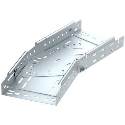 Metallschachtel-Formstück mit abgewinkeltem, perforiertem Design, verwendet in der Elektro- und Verkabelungstechnik.