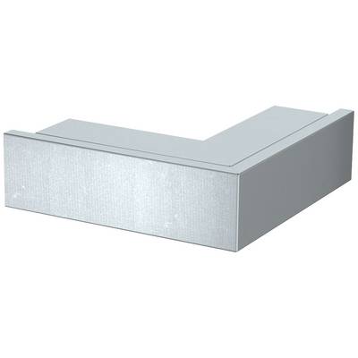 Ein silbernes, eckiges Architekturprofil mit L-Form für Wandmontage oder Dekoration. Hochwertiges Material mit glatter Oberfläche.