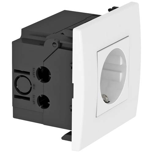 OBO Bettermann 6119401 Geräteeinsatz Steckdose (B x H x T) 84 x 84 x 60 mm 1 St. Weiß