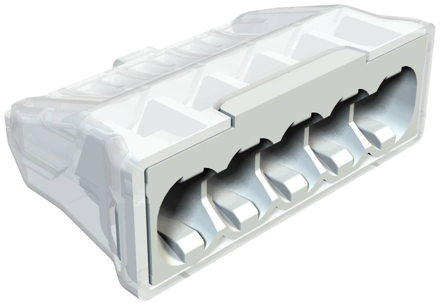 OBO Bettermann 2054507 61 525 LGR Steckklemme flexibel: - starr: - Polzahl: 5 1 St. Lichtgrau