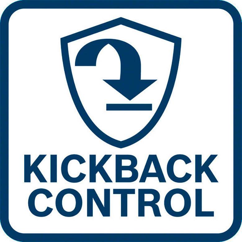 'Kickback Control' Logo mit einem Schild, das einen Pfeil nach unten zeigt.