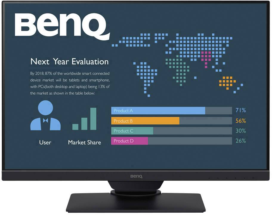 BenQ BL2581T LED-Monitor 63,5 cm 25" 1920 x 1200 WUXGA IPS 300 cd/m² 1000:1 5 ms HDMI DVI-D VGA DisplayPort USB-5