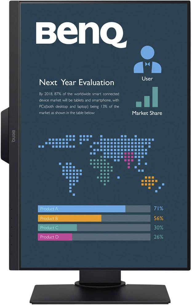 BenQ BL2581T LED-Monitor 63,5 cm 25" 1920 x 1200 WUXGA IPS 300 cd/m² 1000:1 5 ms HDMI DVI-D VGA DisplayPort USB-6