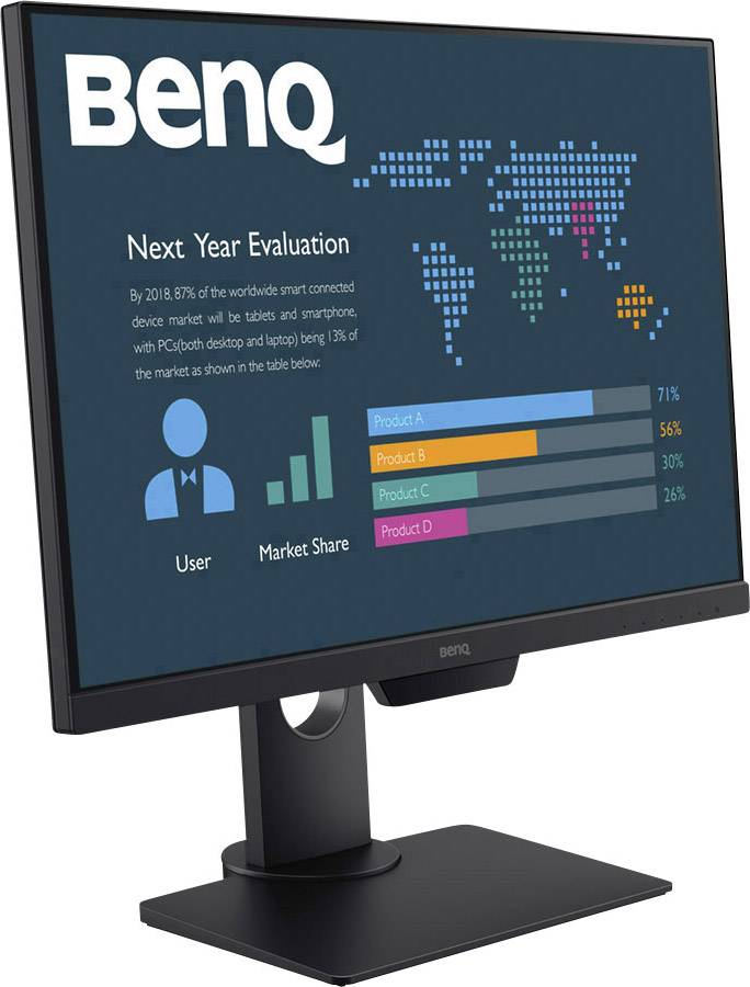 BenQ BL2581T LED-Monitor 63,5 cm 25" 1920 x 1200 WUXGA IPS 300 cd/m² 1000:1 5 ms HDMI DVI-D VGA DisplayPort USB-7