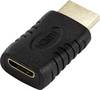 SpeaKa Professional SP-7870124 HDMI Adapter [1x HDMI-Stecker - 1x HDMI-Buchse C mini] Schwarz vergoldete Steckkontakte