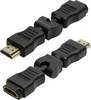 LogiLink AH0012 HDMI Adapter [1x HDMI-Stecker - 1x HDMI-Buchse] Schwarz 50 mm