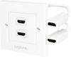 LogiLink AH0015 HDMI Adapter [1x HDMI-Buchse - 2x HDMI-Buchse] Weiß 0 m